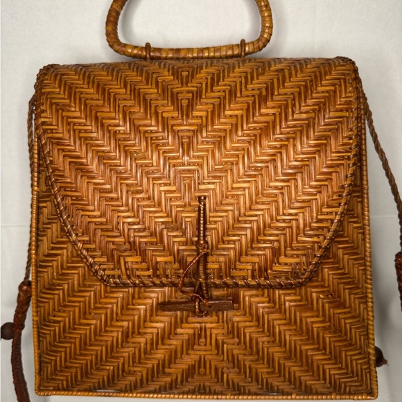 Brown Woven Crossbody Bag - Picture 2 of 13